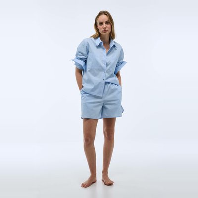 Pyjashort uni à manches longues en coton BIO MONOPRIX
