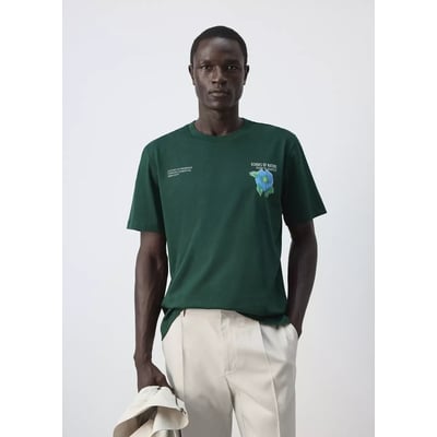 T-shirt 100 % coton imprimé MANGO MAN