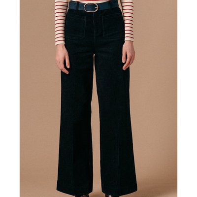 Pantalon  Layton évasé velours côtelé taille haute GRACE & MILA