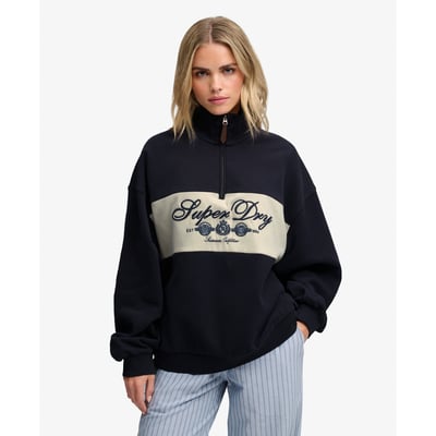 Sweat Ornate Script Half Zip Coupe Décontractée SUPERDRY