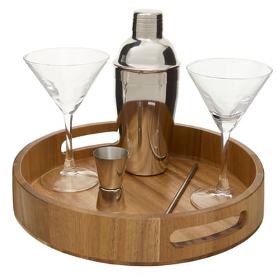 Coffret à cocktails en acacia JULES ATMOSPHERA