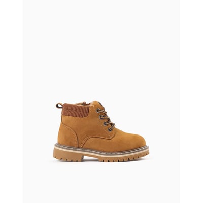 Bottes de montagne en suédine avec lacets ZIPPY