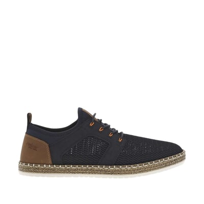 Sneakers bleues marine et marrons en filet ajourées à fermeture slip-on RIEKER