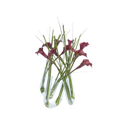 Composition d'arums en illusion d'eau artificielle H55 SIA DECO