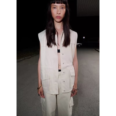 Gilet denim oversize MANGO