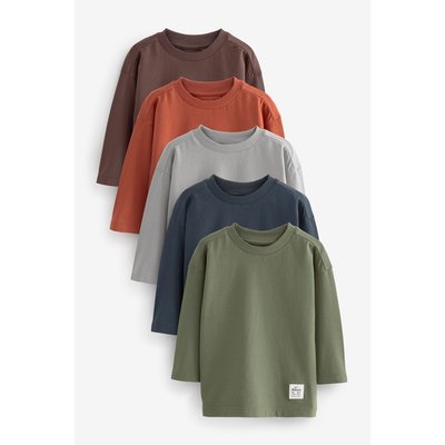 T-Shirts unis à manches longues, lot de 5 NEXT