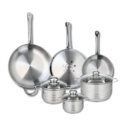 3 poêles 24/28/32cm + 3 faitouts 14/16/20cm PROFI BRILLANT ELO