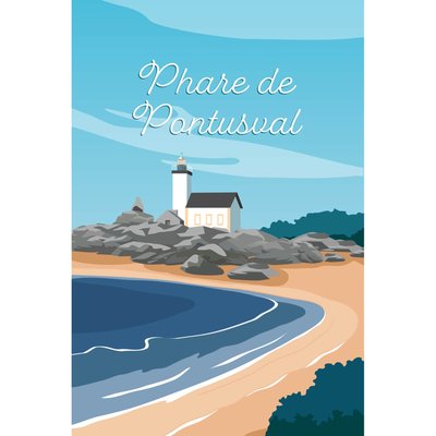 Tableau Sur Toile Phare Pontusval MER CEANOTHE