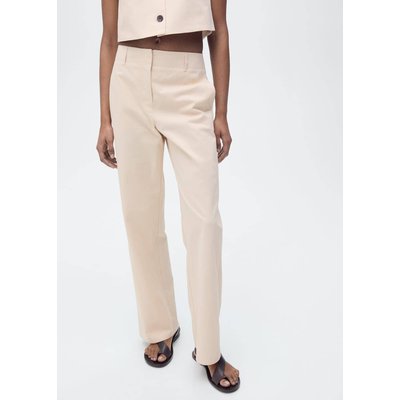 Pantalon coton droit taille moyenne MANGO