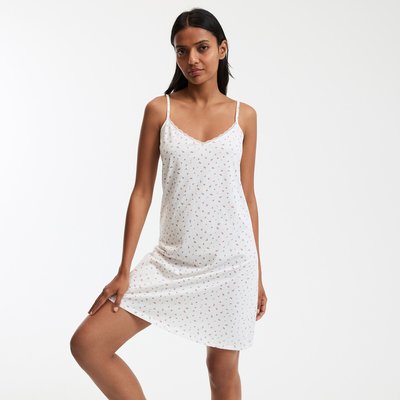 Nuisette fines bretelles en coton, imprimé floral LA REDOUTE COLLECTIONS