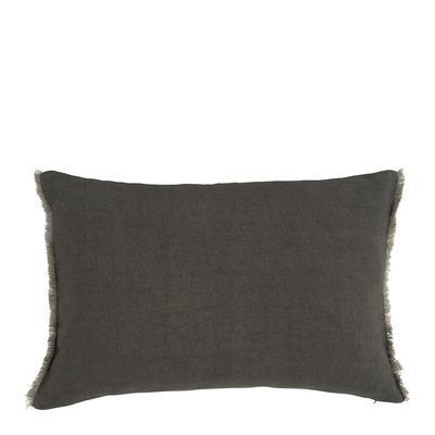 Housse de coussin lin lavé BLANC D’IVOIRE