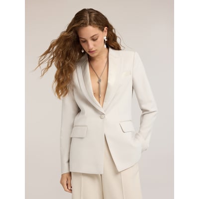 Veste structurée avec détails en satin MOTIVI
