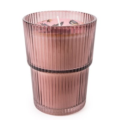 Large Garden Blooms Ridged Glass Candle SO'HOME