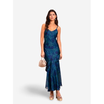 Robe longue nuisette avec volants THE-ARE