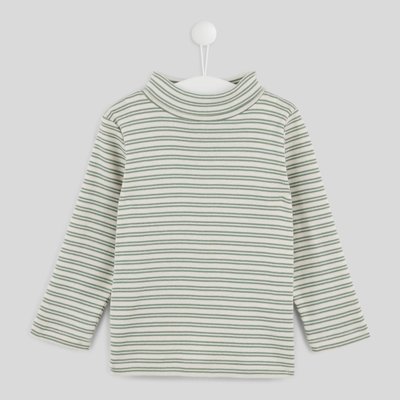 T-shirt manches longues col roulé rayé en coton BIO BOUT'CHOU