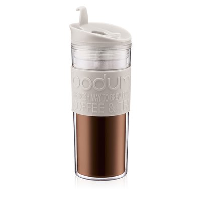 Bodum 0.45 L Blanc TRAVEL MUG Mug de voyage isotherme en plastique BODUM