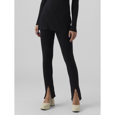 Pantalon noir fendu en bas clearance