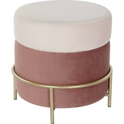 Tabouret en velours avec base en métal RECOLLECTION