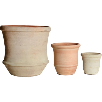 Cache-pots en argile fait main, Lot de 3 RECOLLECTION