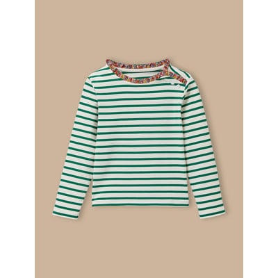 T-shirt marinière  tissu Liberty CYRILLUS