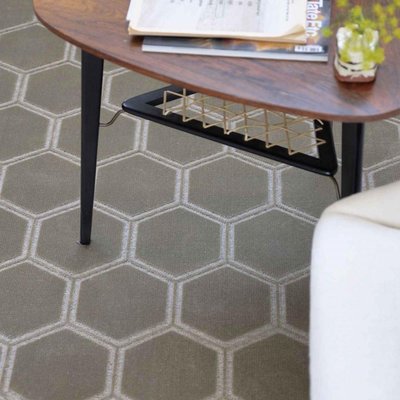 Tapis salon et chambre fait à la main en viscose motif scandinave UN AMOUR DE TAPIS