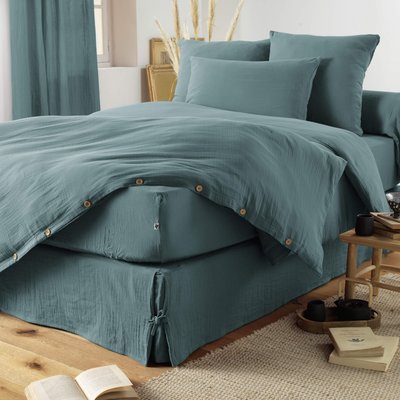 Housse de couette double gaze de coton TERRE DE NUIT