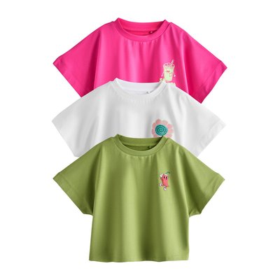 T-shirt droit à imprimé, lot de 3 NEXT