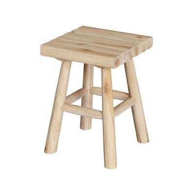 Tabouret de jardin carré en bois de teck H40 cm (à l'unité) - MAKAM RENDEZ-VOUS DÉCO