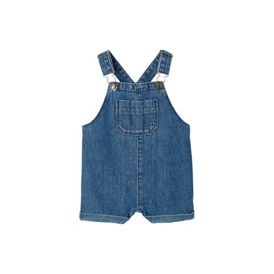 Salopette courte en denim VERTBAUDET