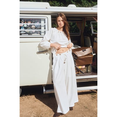 Pantalon large, cordons à perles MOLLY BRACKEN