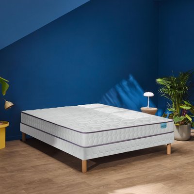 Ensemble matelas mousse haute densité OPTILIT, sommier TWIST et pieds MERINOS