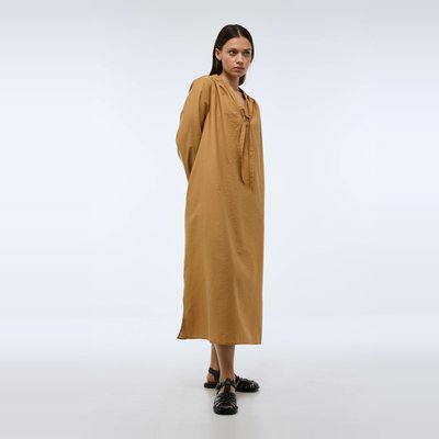 Robe midi unie contenant du coton MONOPRIX