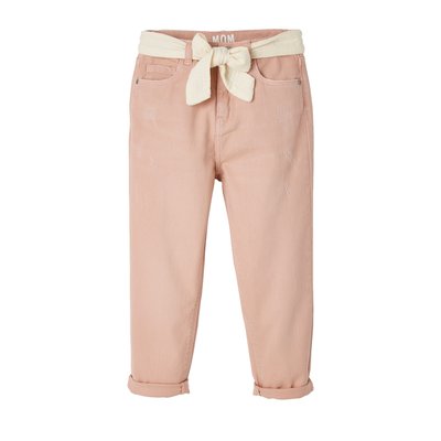 Pantalon "mom Fit" Et Sa Ceinture En Gaze De Coton VERTBAUDET