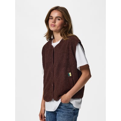 Gilet sans manches en sherpa PIECES