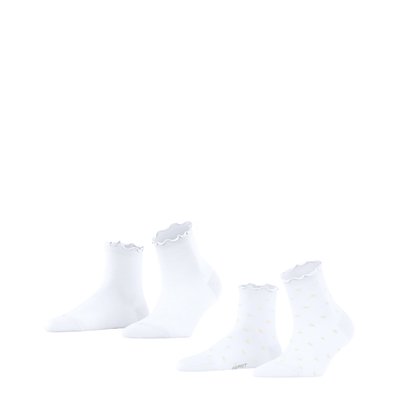 Chaussettes courtes Mesh Dot 2-Pack Coton (biologique) Semi-opaque ESPRIT