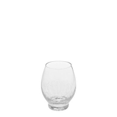 Photophore arrondi décoratif en verre soufflé H17 SIA DECO