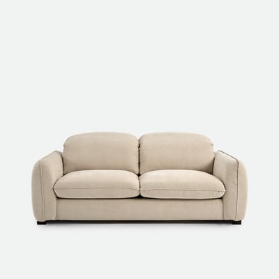 Canapé convertible, 3 places, en polyester chiné, avec têtières, ISLA LA REDOUTE INTERIEURS