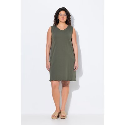Robe trapèze en coton bio, lisière ondulée ULLA POPKEN