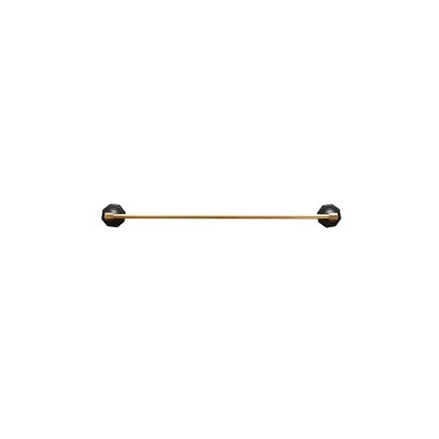Porte-serviette mural en acier inoxydable noir et laiton doré -L65cm WADIGA
