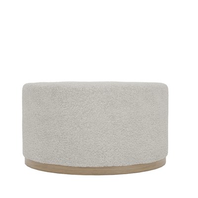 Grand pouf rond ottoman en bouclette - VICTOR POTIRON PARIS