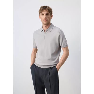 Polo maille fermeture Éclair MANGO MAN