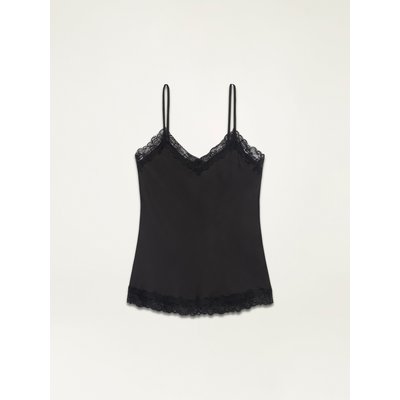Top de lingerie en satin fluide uni OLTRE