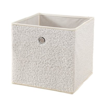Cube pliable tissu bouclette écru - H27 cm CALICOSY