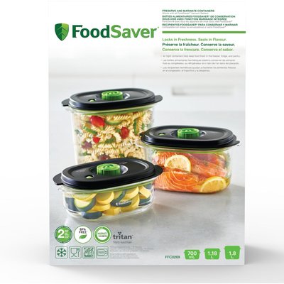 Boîte sous vide FFC026X01 lotx3 700ml + 1.2L + 1.8L FOODSAVER