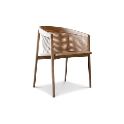 Fauteuil de table en frêne massif et osier CANDOR PRODUIT INTERIEUR BRUT