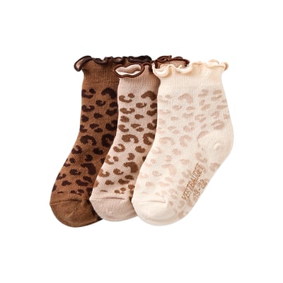 Lot de 3 paires de chaussettes  motifs léopard VERTBAUDET
