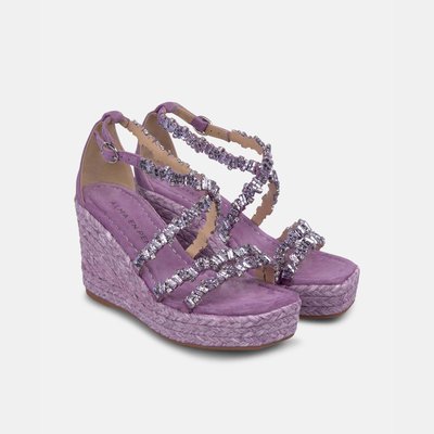 Sandales compensées avec boucle et bijoux ALMA EN PENA