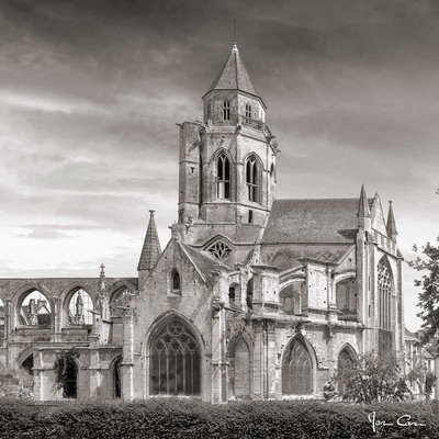 Tableau Sur Toile Église Saint-étienne-le-vieux Noir Et Blanc ARCHITECTURE CEANOTHE