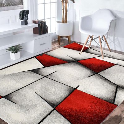 Tapis salon et chambre tissé motif géométrique BRI 10 UN AMOUR DE TAPIS