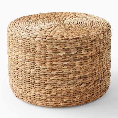 Pouf rigide, 42xH28cm, en jacinthe d'eau, MONOPRIX
